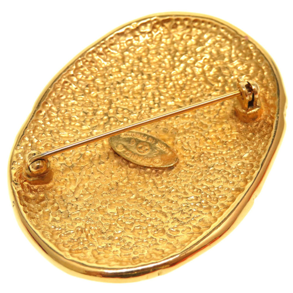 CHANEL Authentic Vintage Gold Logo Brooch - Picture 3 of 3
